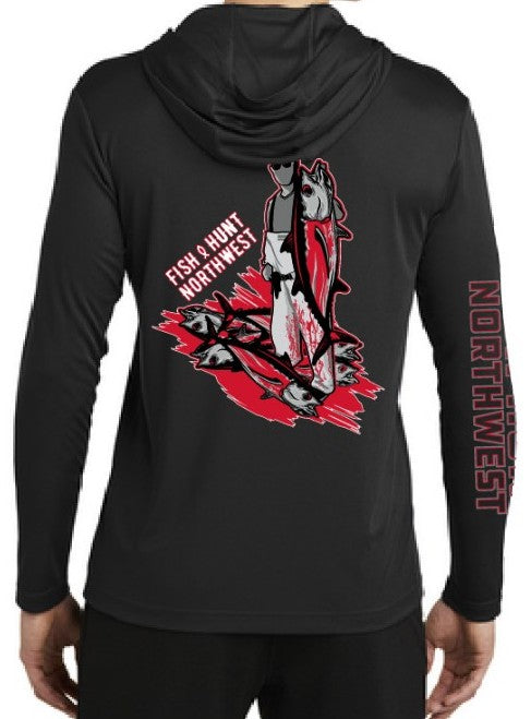 L/S Bloody Tuna Sport Hoodie In Black