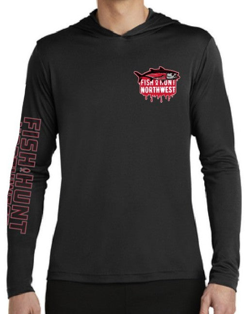 L/S Bloody Tuna Sport Hoodie In Black