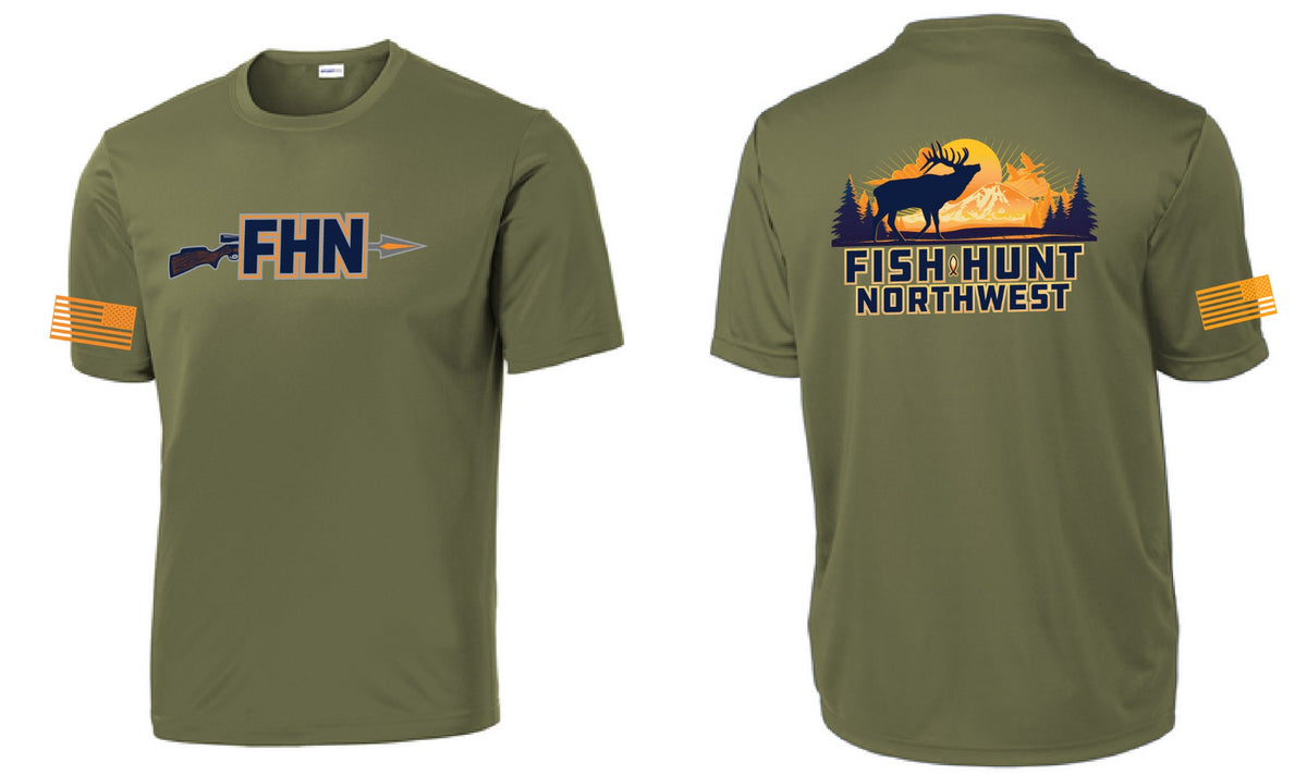 S/S Hunting Sport T In Olive