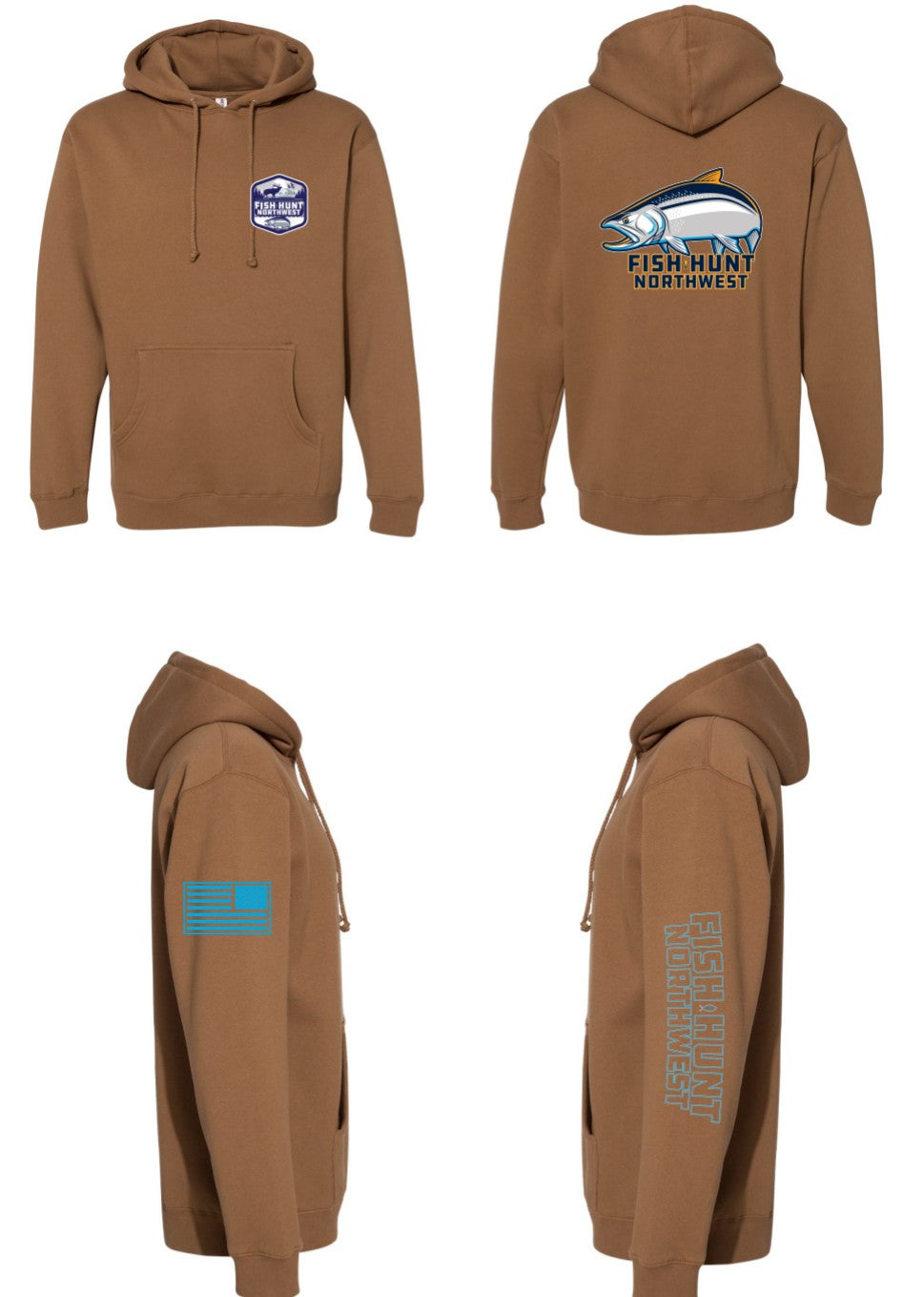Heavyweight Coho Hoodie In Saddle Brown