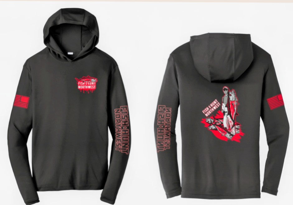 L/S Bloody Tuna Sport Hoodie In Iron