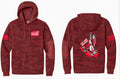 Extra Heavyweight Bloody Tuna Hoodie In Bordeaux(red)Camo