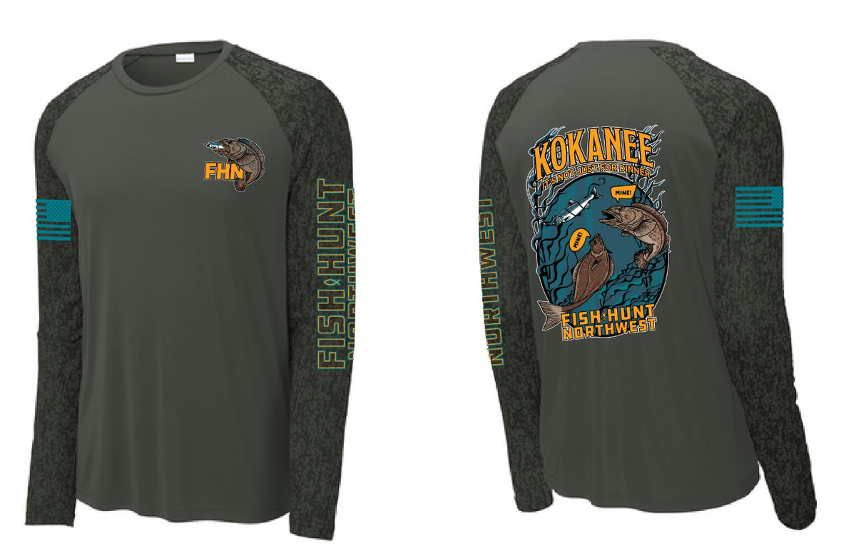 Digi Camo Lingcod L/S Sport T In Black